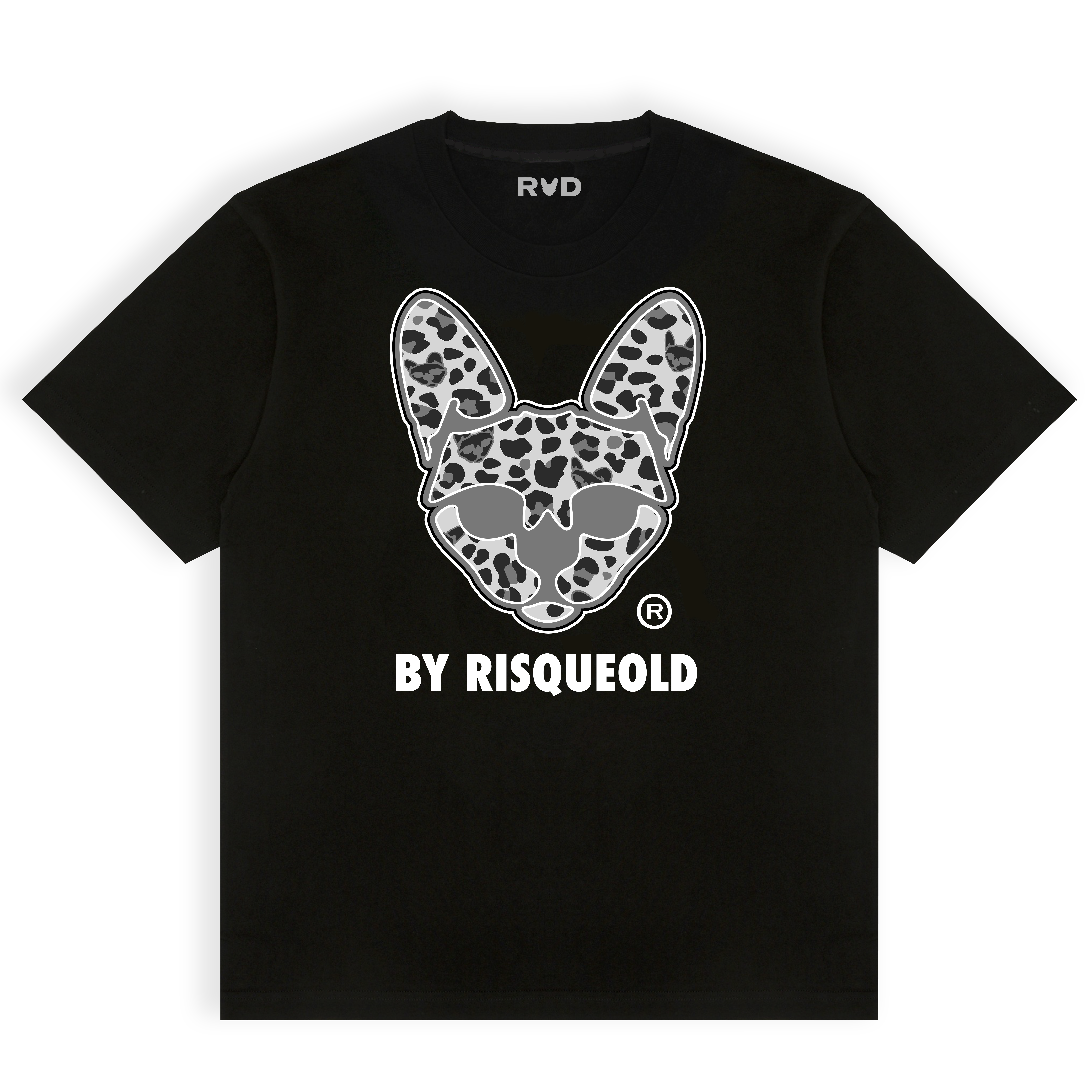 BY RISQUEOLD SNOW LEOPARD T-SHIRT – BLACK