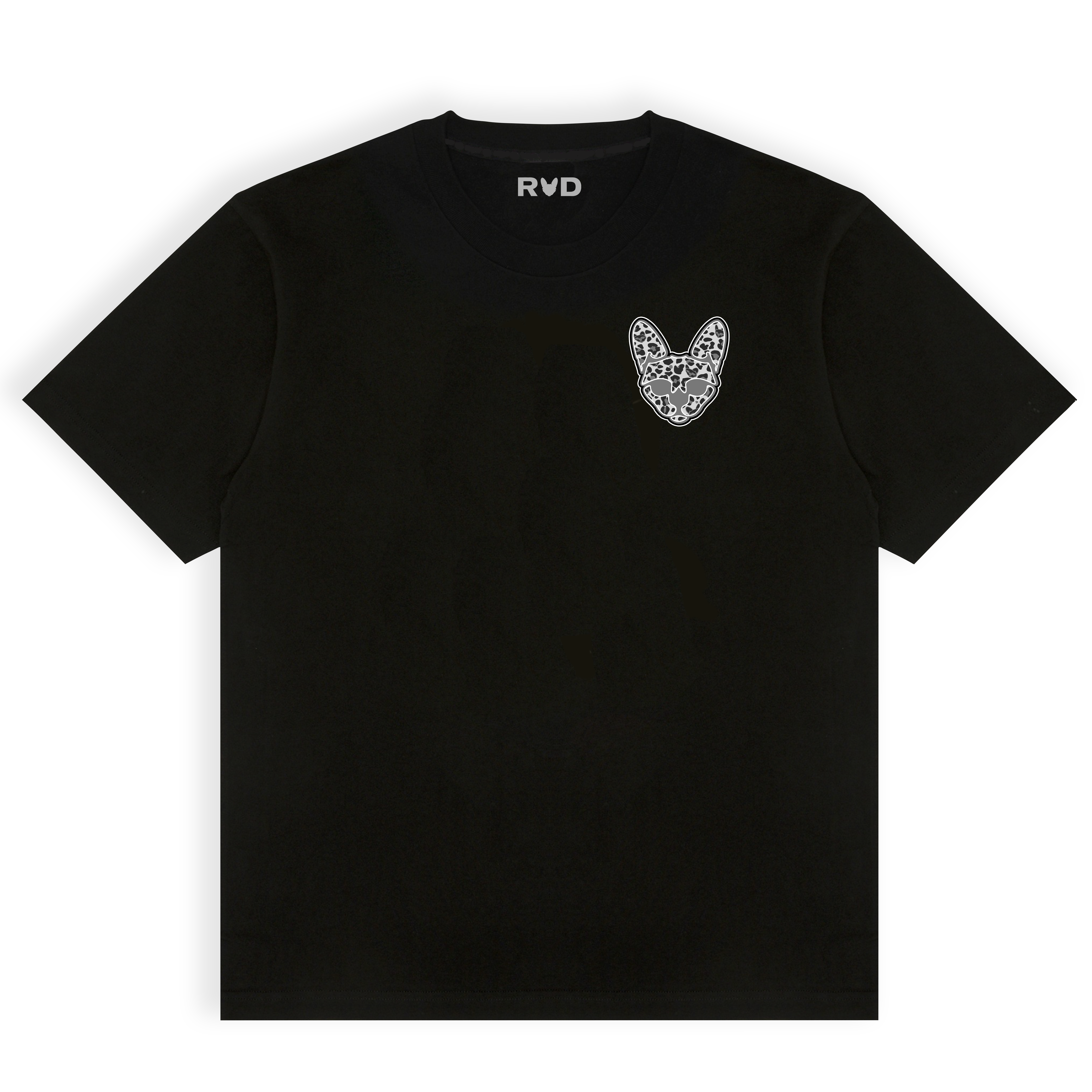 RUD MED HEAD SNOW LEOPARD T-SHIRT – BLACK