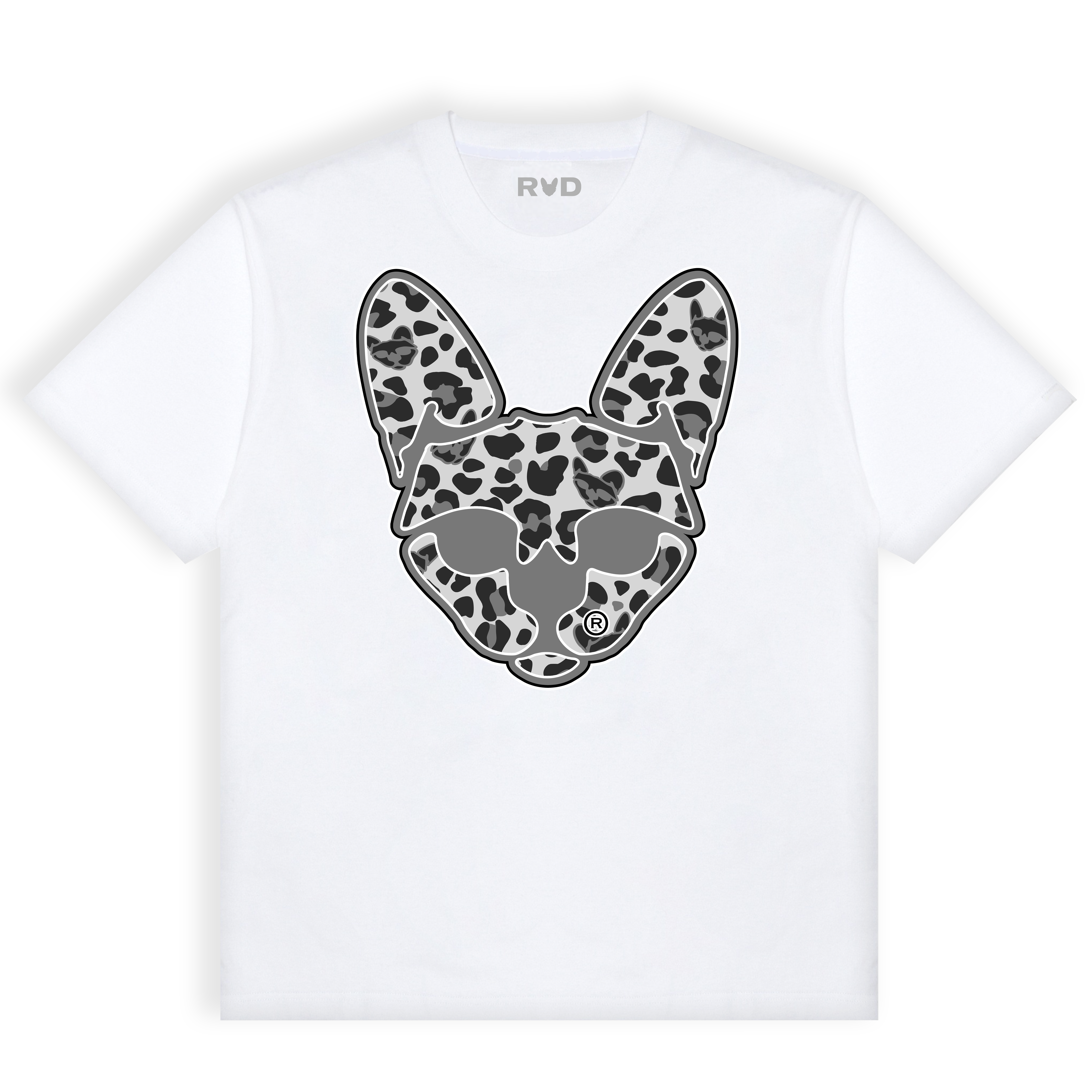RUD BIG HEAD SNOW LEOPARD T-SHIRT – WHITE
