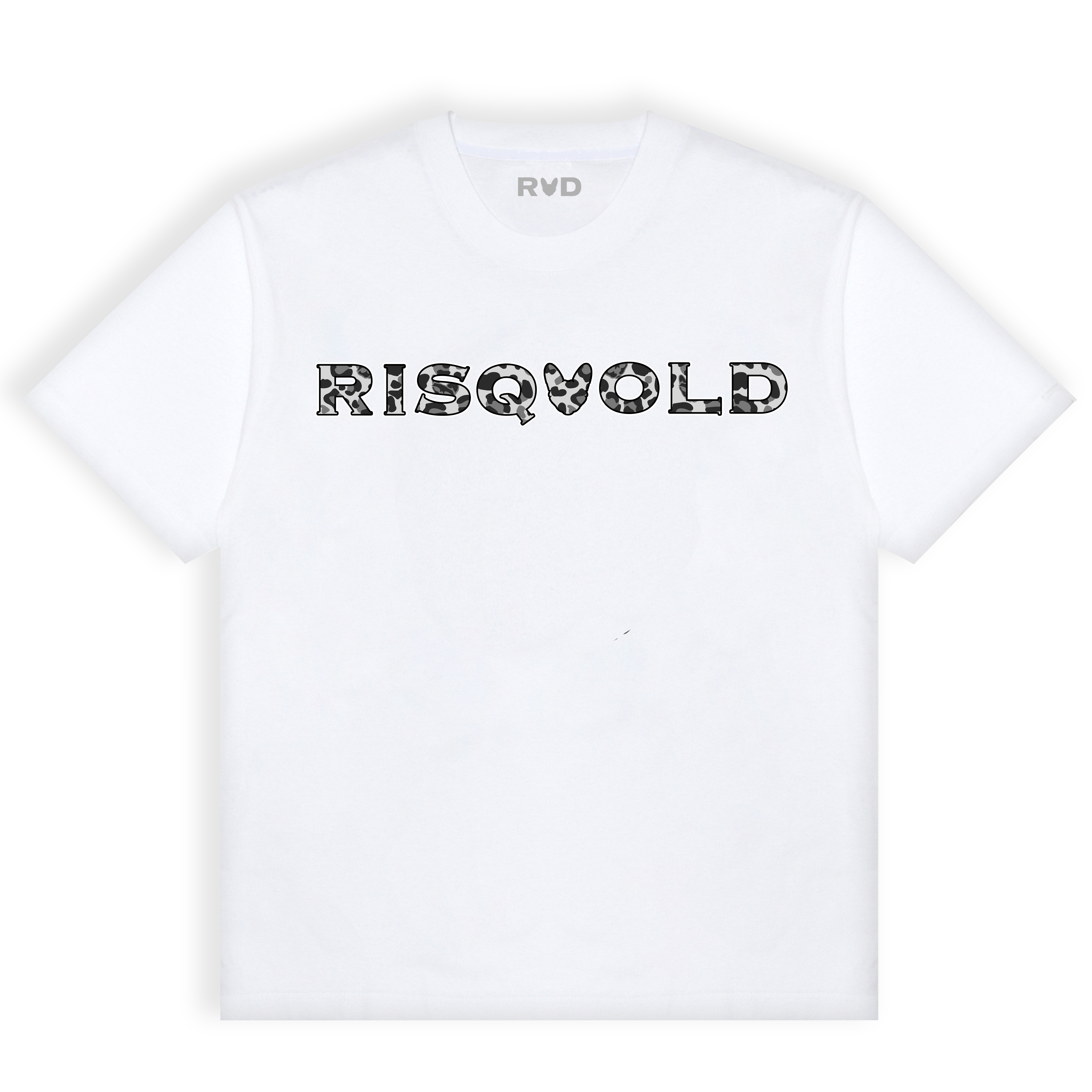 RISQUEOLD SNOW LEOPARD T-SHIRT - WHITE