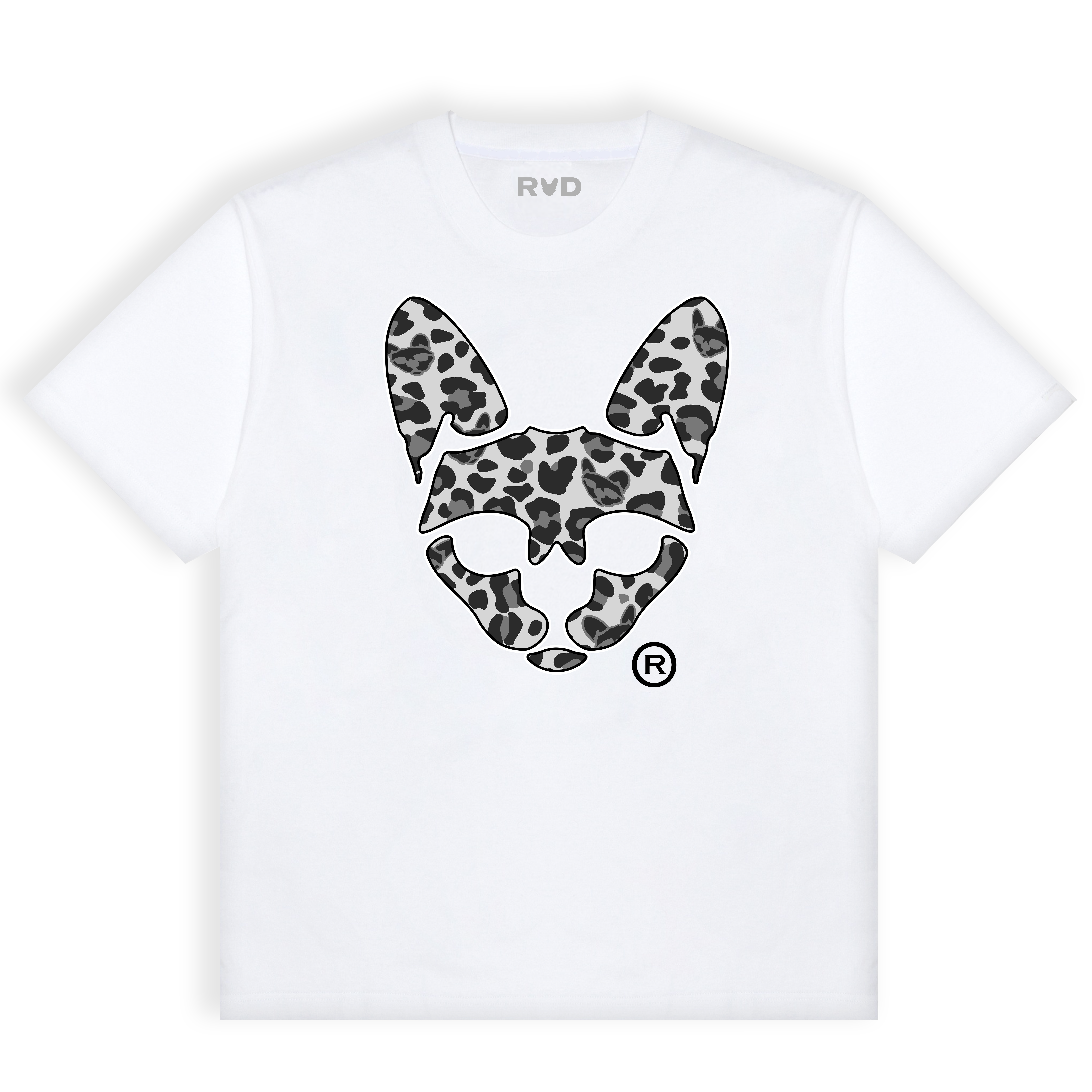 RUD FACE SNOW LEOPARD T-SHIRT – WHITE