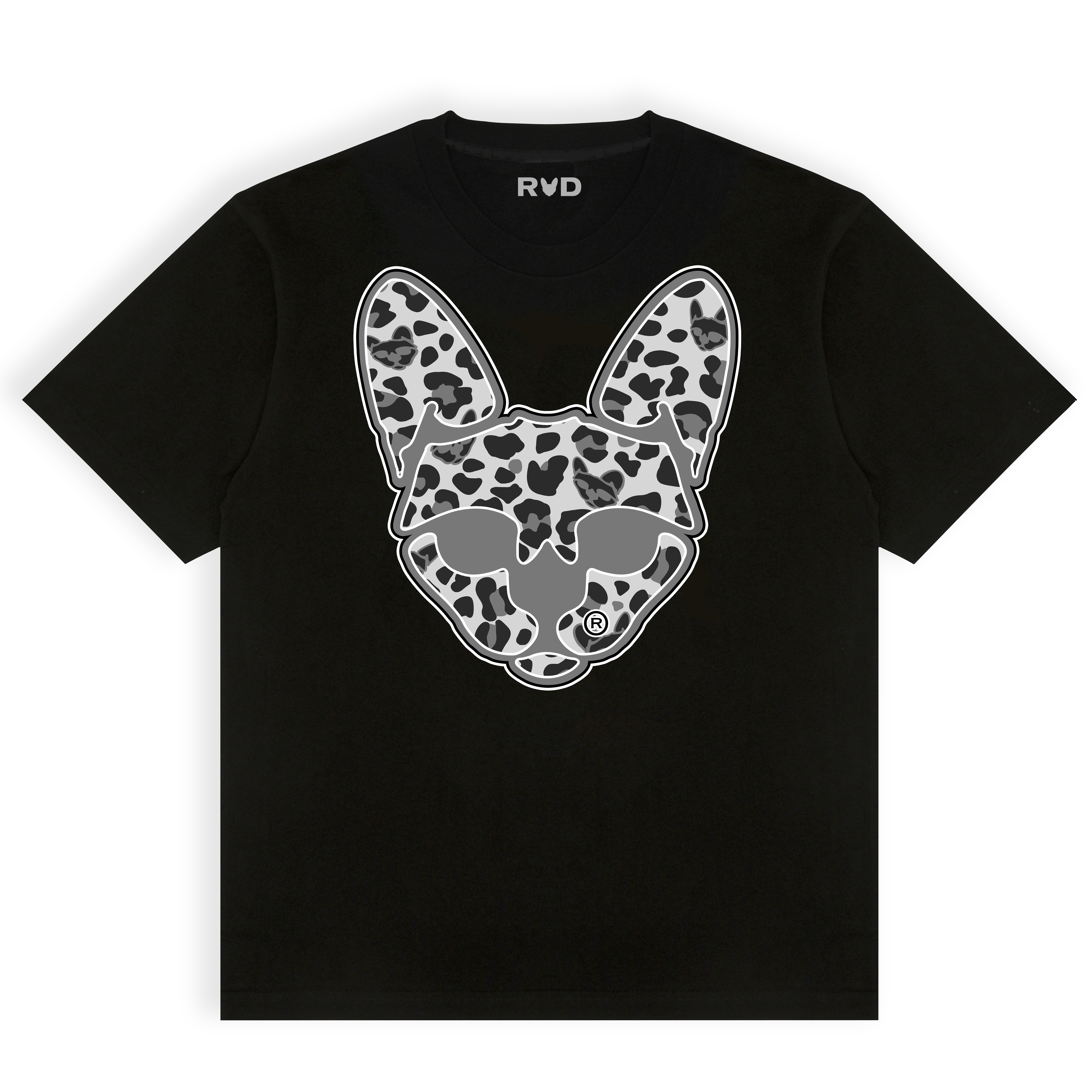 RUD BIG HEAD SNOW LEOPARD T-SHIRT – BLACK